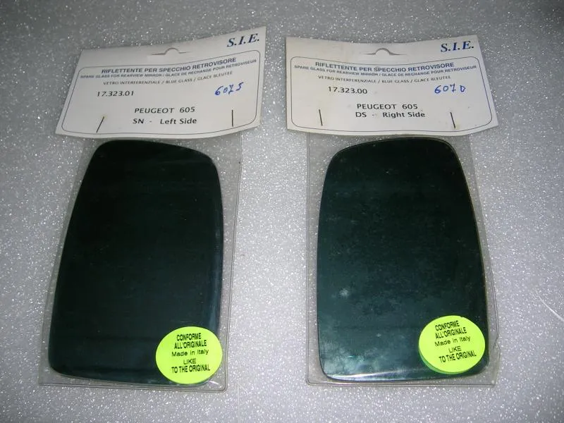 Vetrino Specchio Retrovisore Dx e Sx Peugeot 605