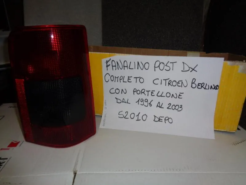 Fanalino Posteriore Destro Completo Citroen Berlingo Dal 1996 Al 2005 Modello Con Portellone