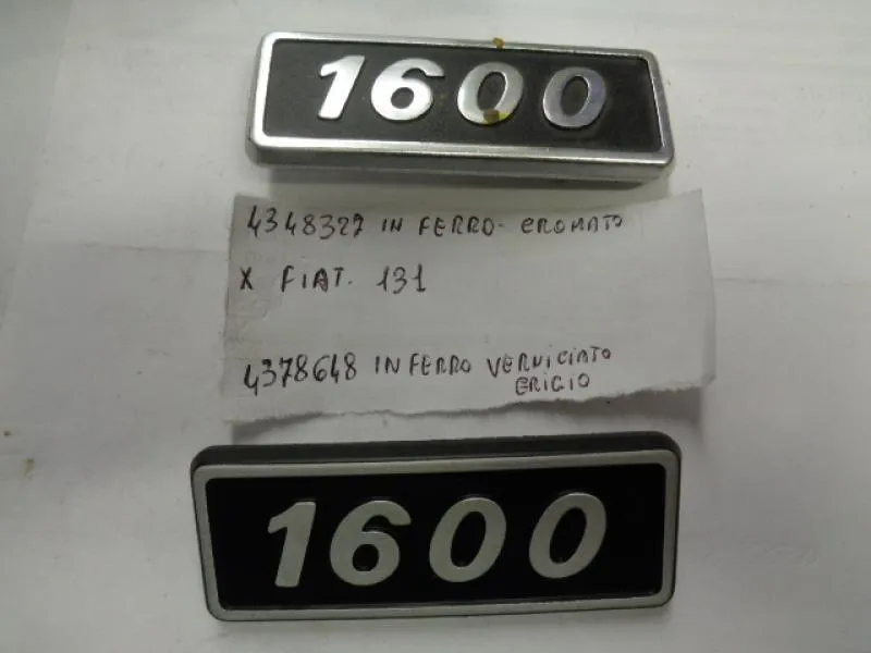 Scritta 1600 In Ferro Cromata Per Fiat 131