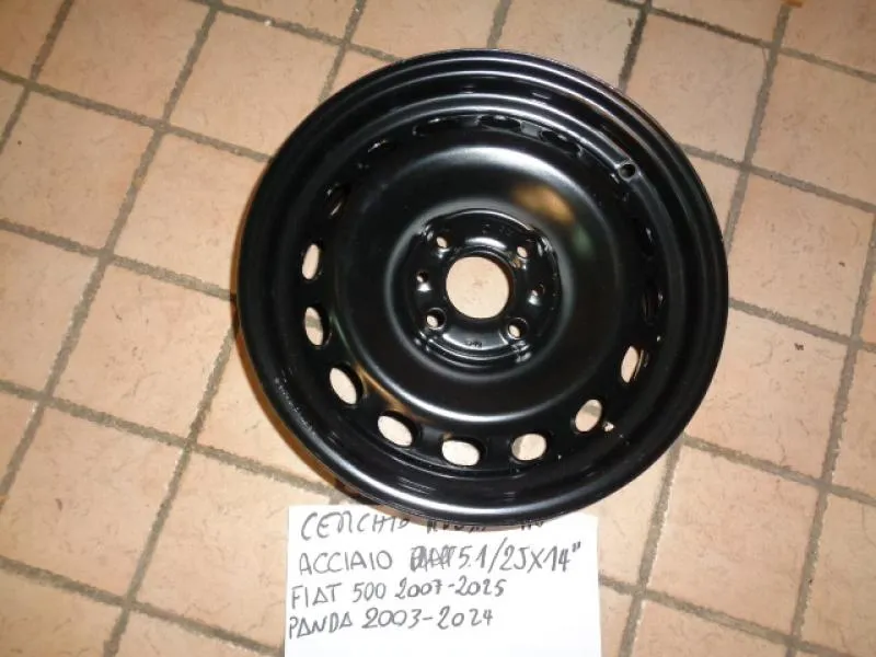 Cerchio Ruota In Acciaio 14" Fiat Panda 2003-2009, 500 2007-2025