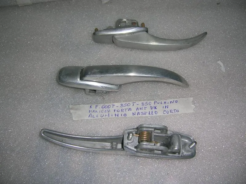 Maniglia Anteriore Destro In Alluminio Nasello Corto Fiat 600T-850T-850Pulimino