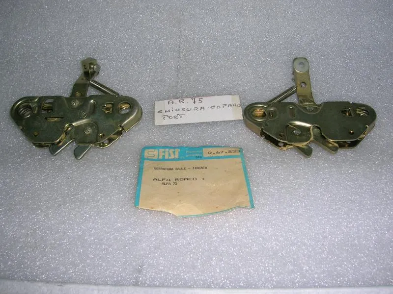 Chiusura Cofano Posteriore Alfa Romeo 75