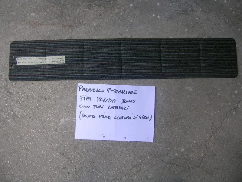 Pannello Posteriore Fiat Panda 30-45 Con Fori Laterali (Senza Predisposizione Per Cintura Di Sicurezza)