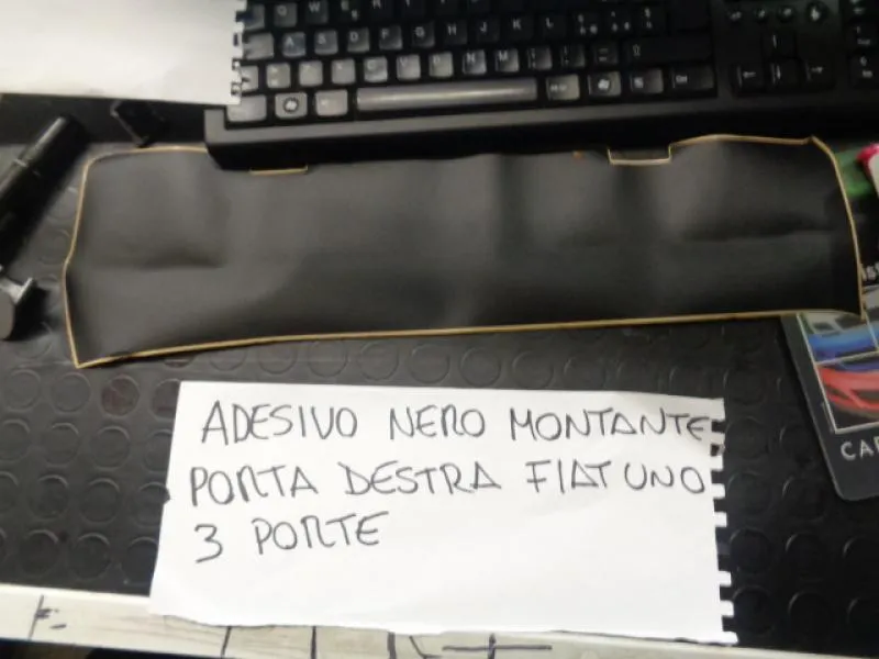 Adesivo Nero Montante Porta Destra Fiat Uno 3 Porte