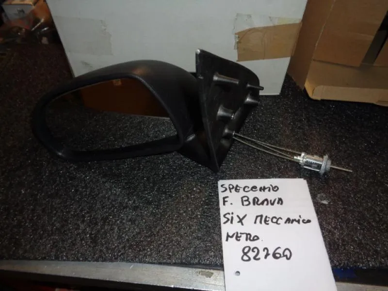 Specchio Retrovisore Sinistro Regolazione Meccanica Nero Fiat Brava