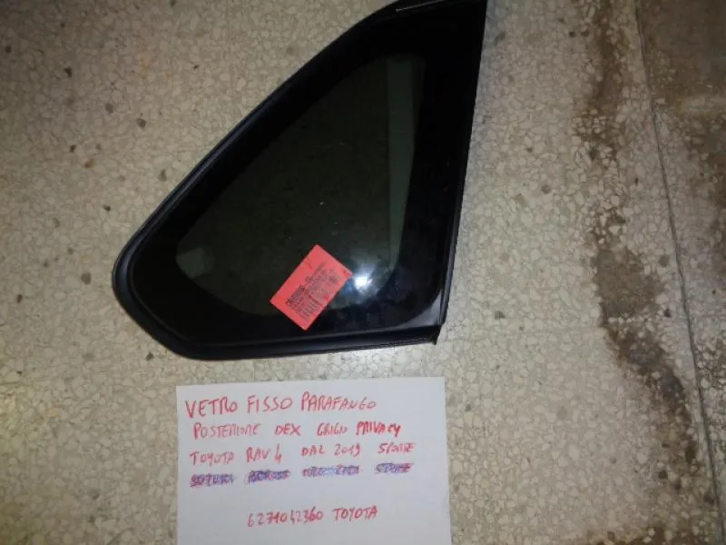 Vetro Fisso Parafango Posteriore Destro Grigio Privacy Toyota Rav 4 2019 5Porte