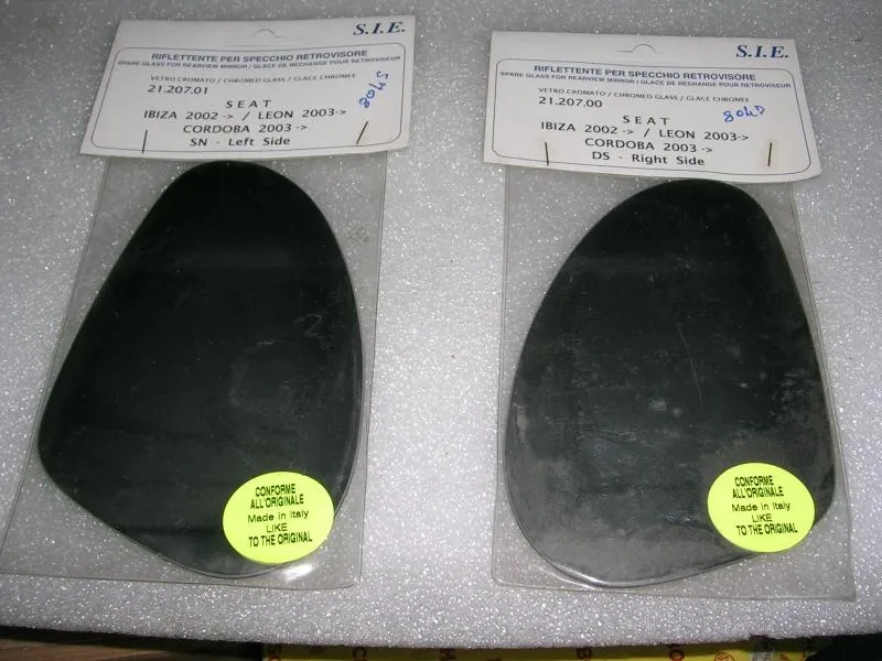 Vetrino Specchio Retrovisore Dx e Sx Seat Ibiza '02/Leon '03/Cordoba'03