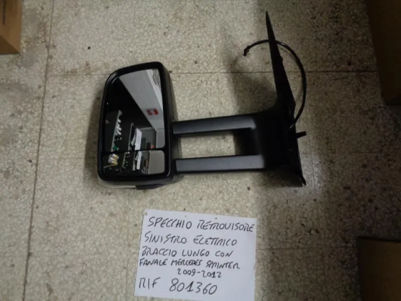 Specchio Retrovisore Elettrico Sinistro Braccio Lungo Con Fanale Mercedes Sprinter 2009-2012