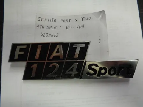 Scritta Posteriore Per Fiat 124 Sport