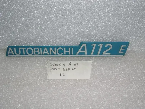 Scritta Post. Blu Autobianchi A 112 E