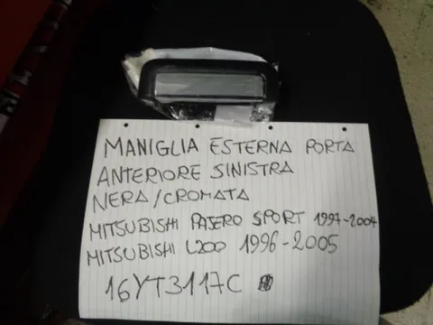 Maniglia Esterna Nera/Cromata Anteriore Sinistra E Portellone Posteriore Mitsubishi L200 1996-2005