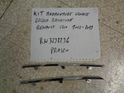 Kit Modanature Cromate Griglia Radiatore Renault Clio 2012-2019