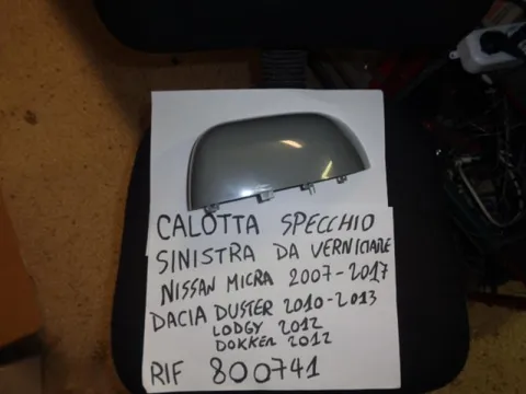 Calotta Specchio Sinistra Da Verniciare Nissan Micra 2007-2017, Dacia Duster 2010-2013,