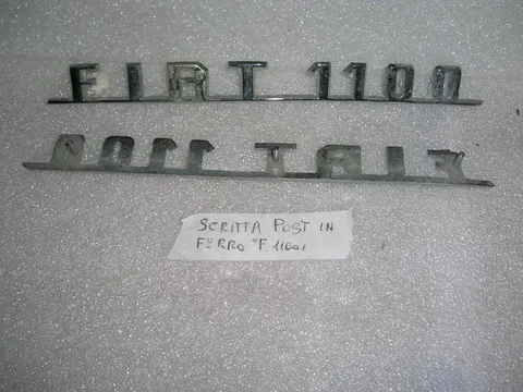 Scritta Posteriore In Ferro Fiat 1100
