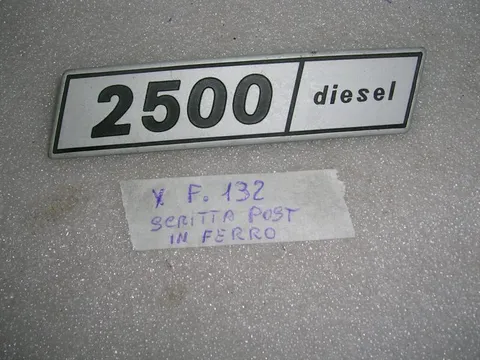 Scritta Posteriore 2500 Diesel (in Ferro, Per Fiat 132)