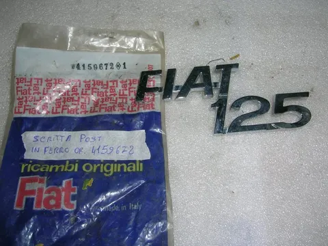 Scritta Posteriore In Ferro Fiat 125