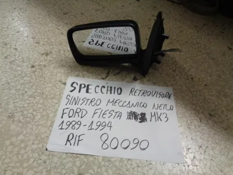 Specchio Retrovisore Sinistro Meccanico Nero Ford Fiesta Mk3 1989-1994