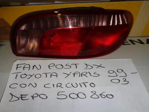 Fanale Posteriore Destro Toyota Yaris Dal 1999 Al 2003 Con Circuito