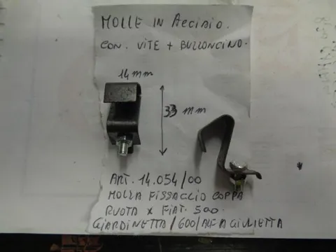 Molle In Acciaio Con Vite Piu Bullone Per Fissaggio Coppa Ruota Per Fiat 500  - Giardinetta - Alfa Giulietta  -