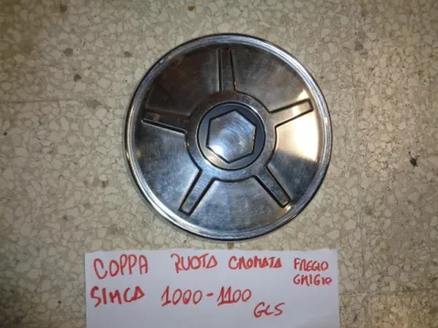 Coppa Ruota Cromata Fregio Grigio Simca 1000-1100 Gls