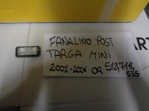 Fanalino Posteriore Targa Mini Dal 2001 Al 2006