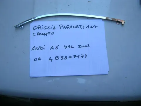 Modanatura Paraurti Anteriore Sinistra Cromata Audi A6 Dal 2001-2004