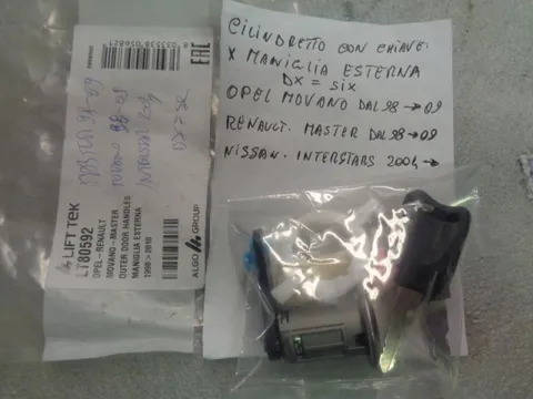 Cilindretto+Chiave Maniglia Esterna Destra-Sinistra Opel Movano-Renault Master 1998-2009,Nissan Interstar 2004