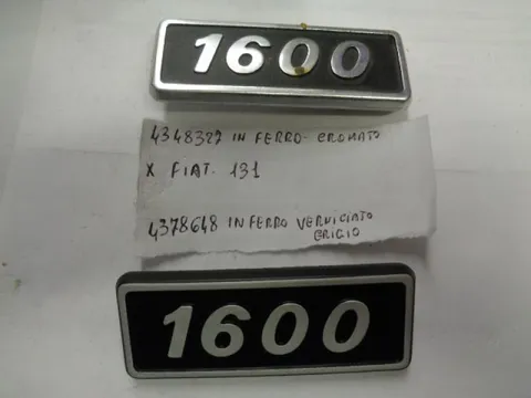 Scritta 1600 In Ferro Cromata Per Fiat 131