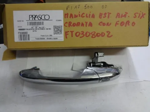 Maniglia Esterna Anteriore Sinistra Cromata Con Foro Fiat 500 Del 2007