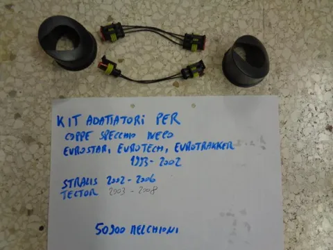 Kit Adattatori Per Coppe Specchio Iveco EuroStar,EuroTech,EuroTrakker 1993-2002,Stralis,Tector 2002-2008