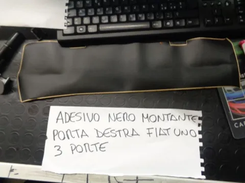 Adesivo Nero Montante Porta Destra Fiat Uno 3 Porte