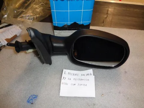 Specchio Retrovisore Destro Regolazione Meccanica Nero Con Sonda Temperatura Renault Megane 1996-1999